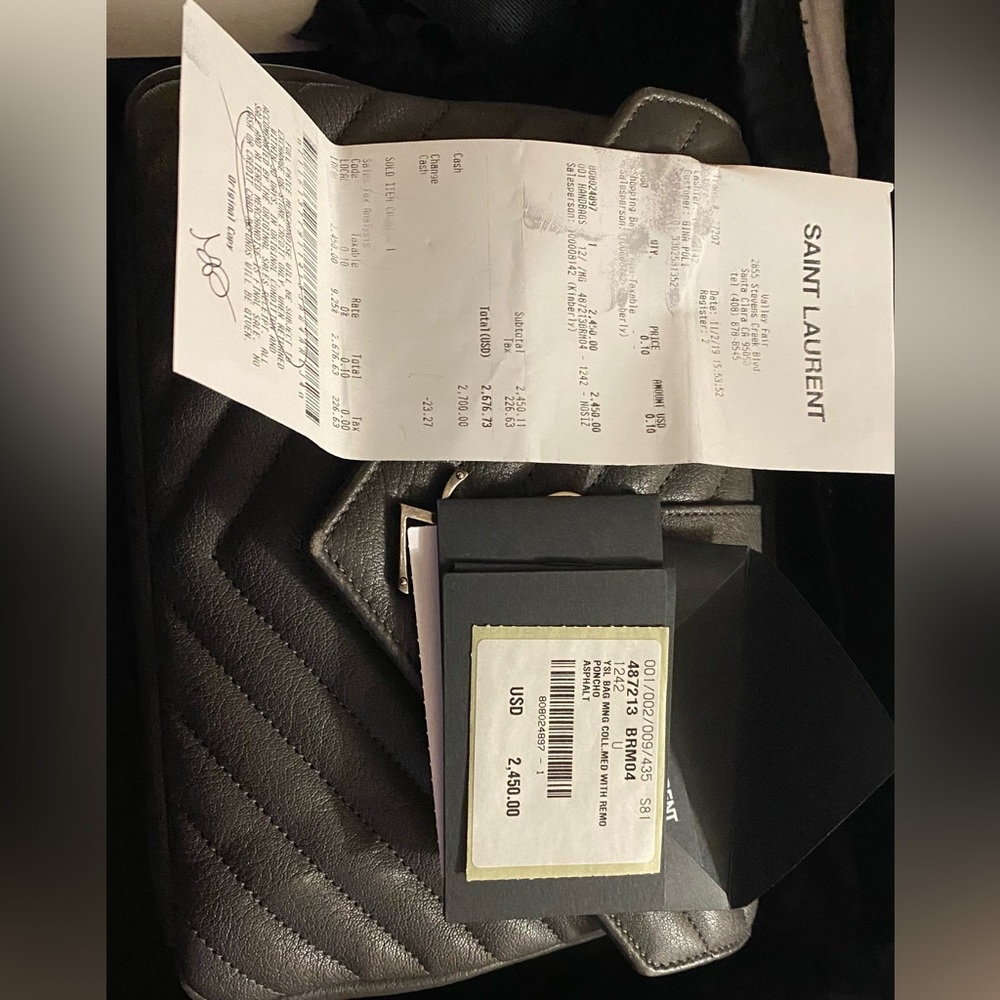 Saint Laurent 2019 Matelasse Chevron Monogram Medium College Bag - Picture 11 of 12